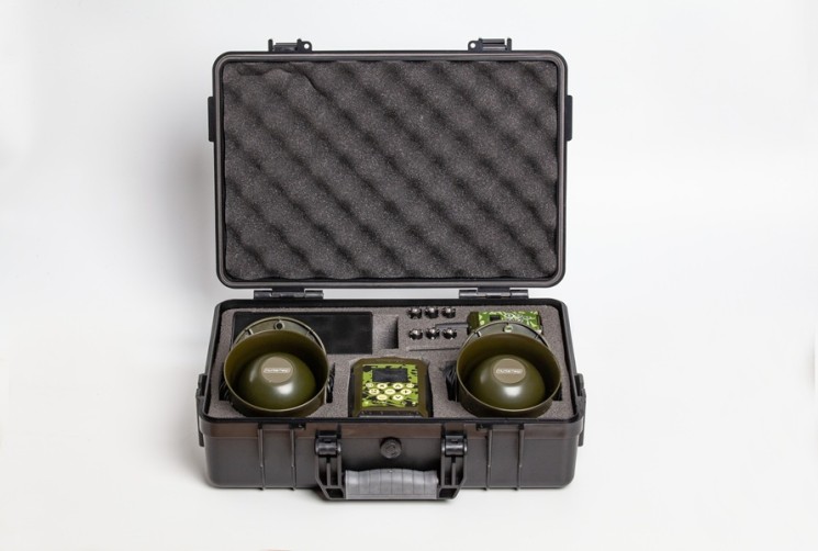 Электронный манок Hunterhelp PRO 3M, в кейсе,Lifepo4, 2 динамика Hunterhelp Альфа 